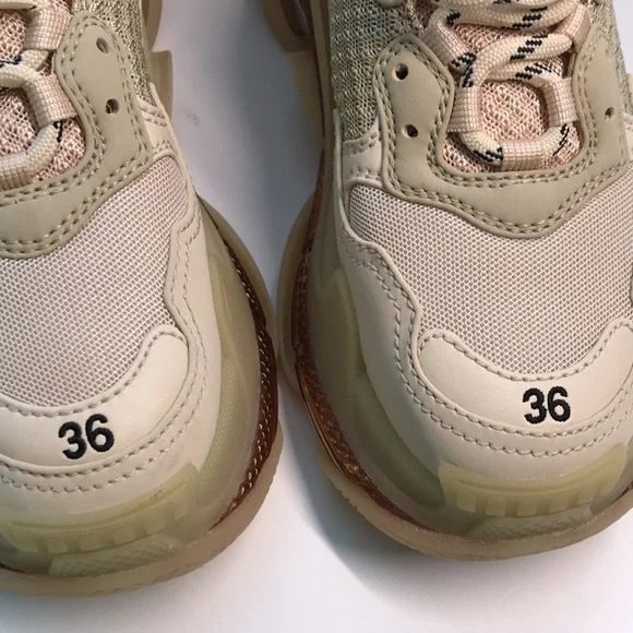New Authentic Balenciaga Triple S Clear Sole Sneakers – Iconic Luxe Streetwear👟 - Picture 11 of 17